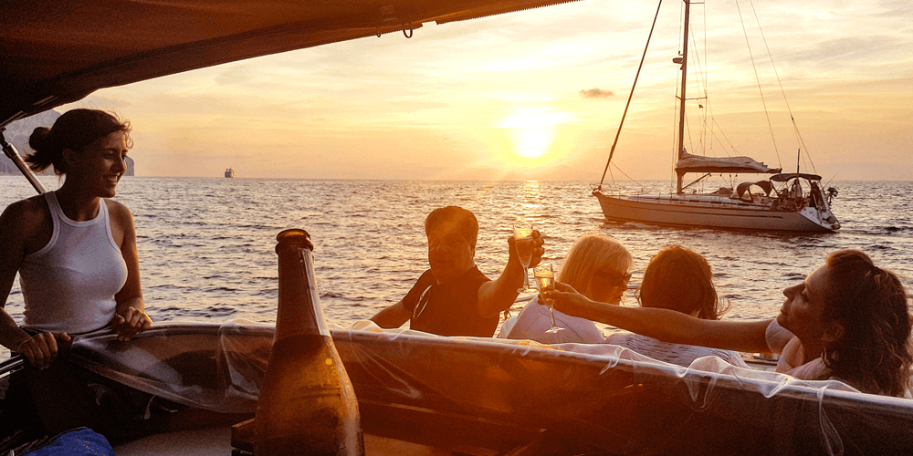 Sunset Cruise Adventure Along Sorrento Coastline
