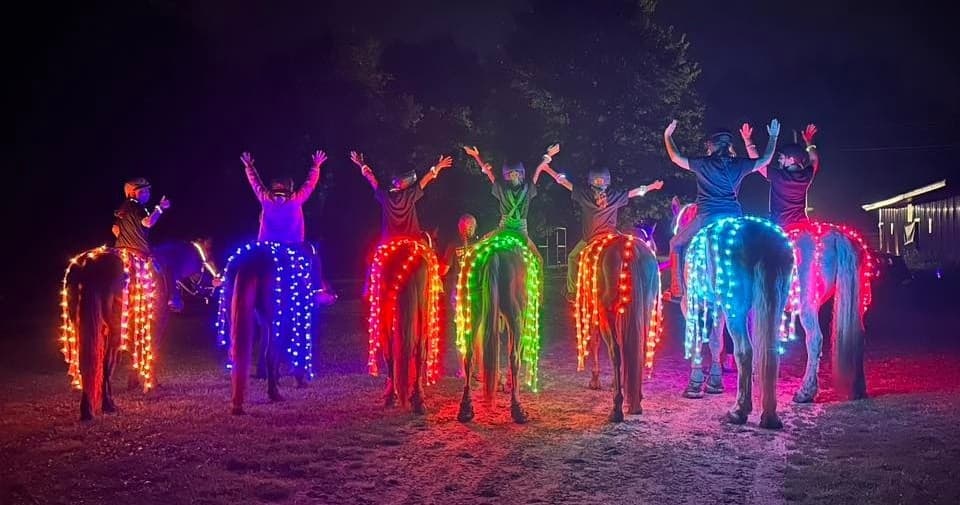 Glow in the Dark Horseback Ride in Allegan, Michigan