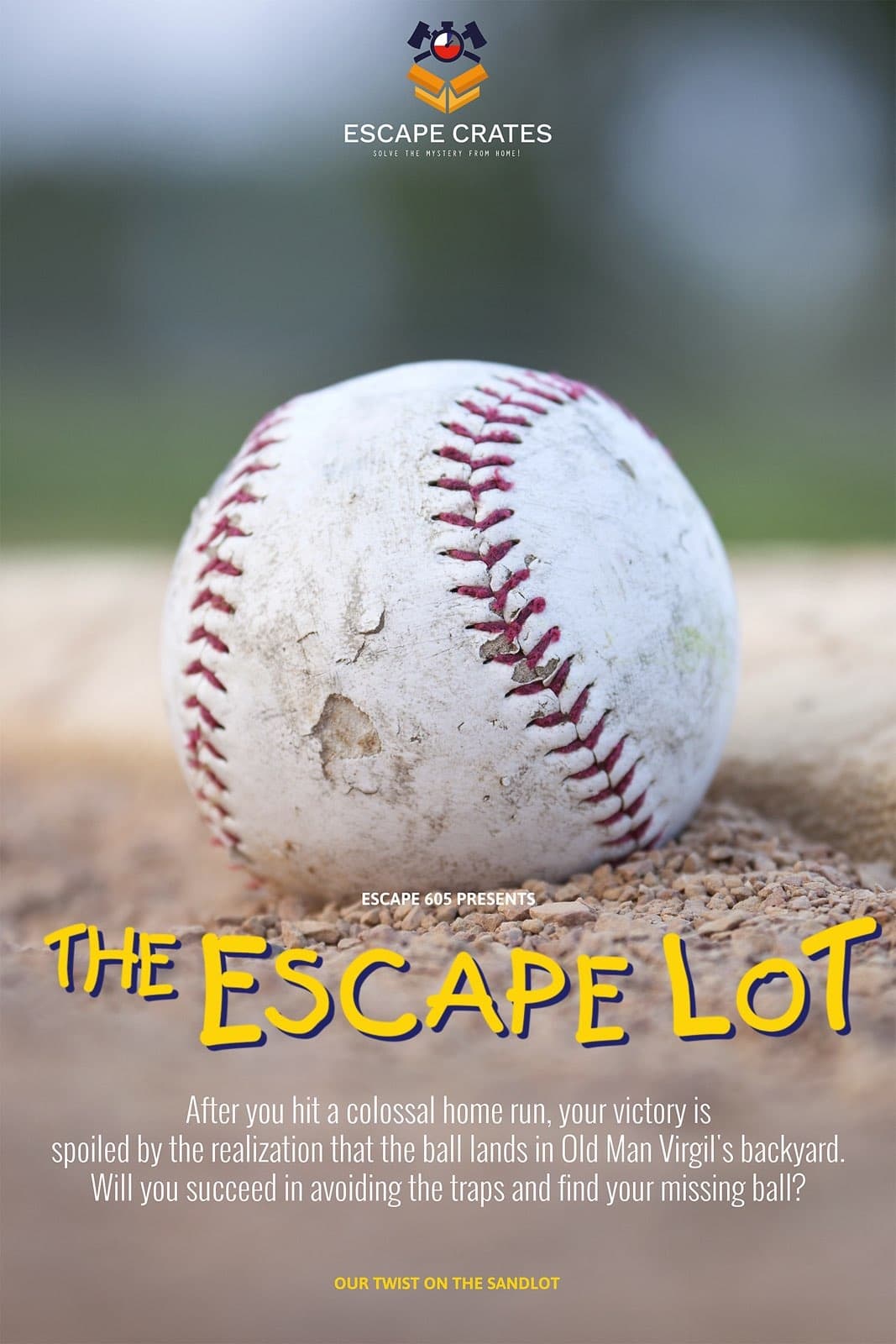 Baseball on dirt field, close-up at local outdoor park game