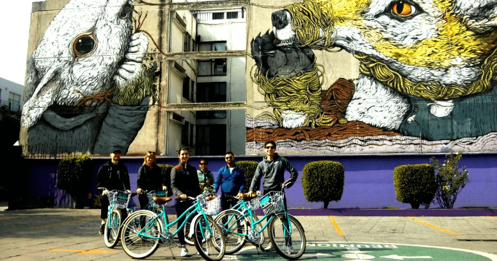 Street Art Bike Tours with Poray Biclaturs in Mexico City
