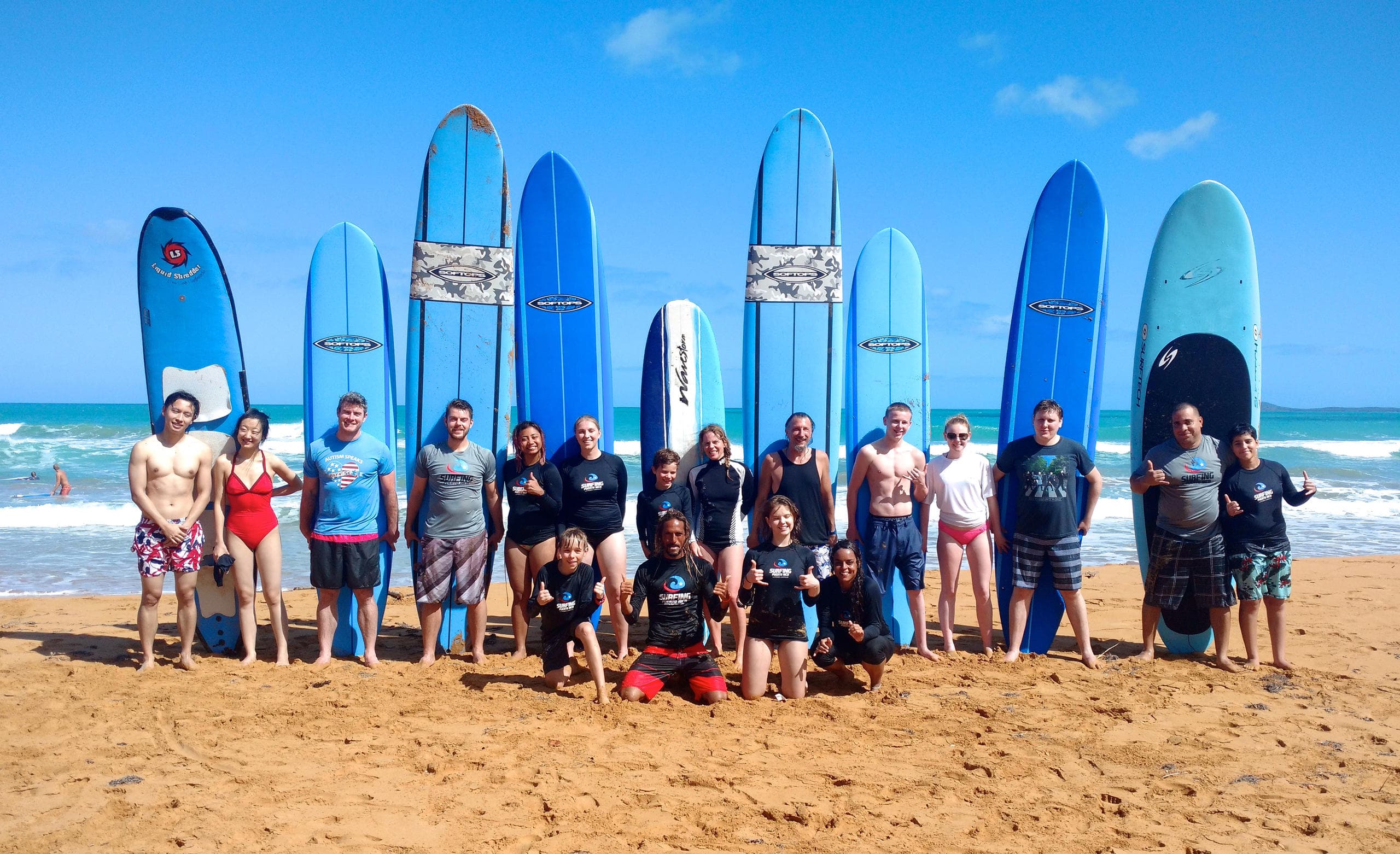 Surfing Puerto Rico team