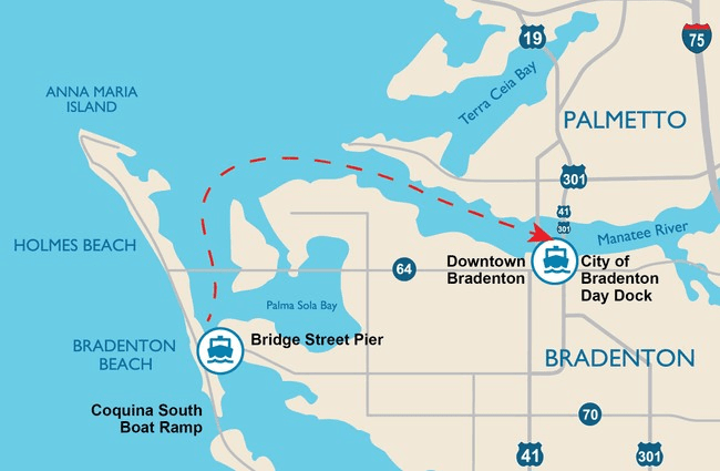 Water Taxi Adventure with Gulf Islands Ferry at Bradenton