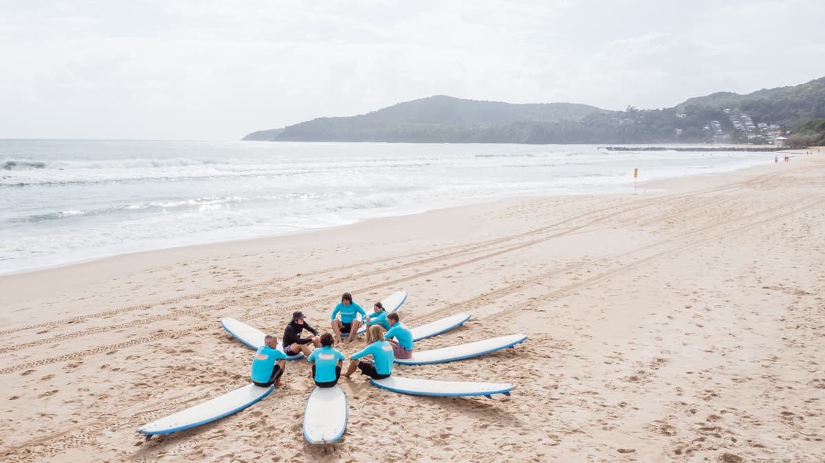 Surf Lessons at Noosa Heads with Go Ride A Wave