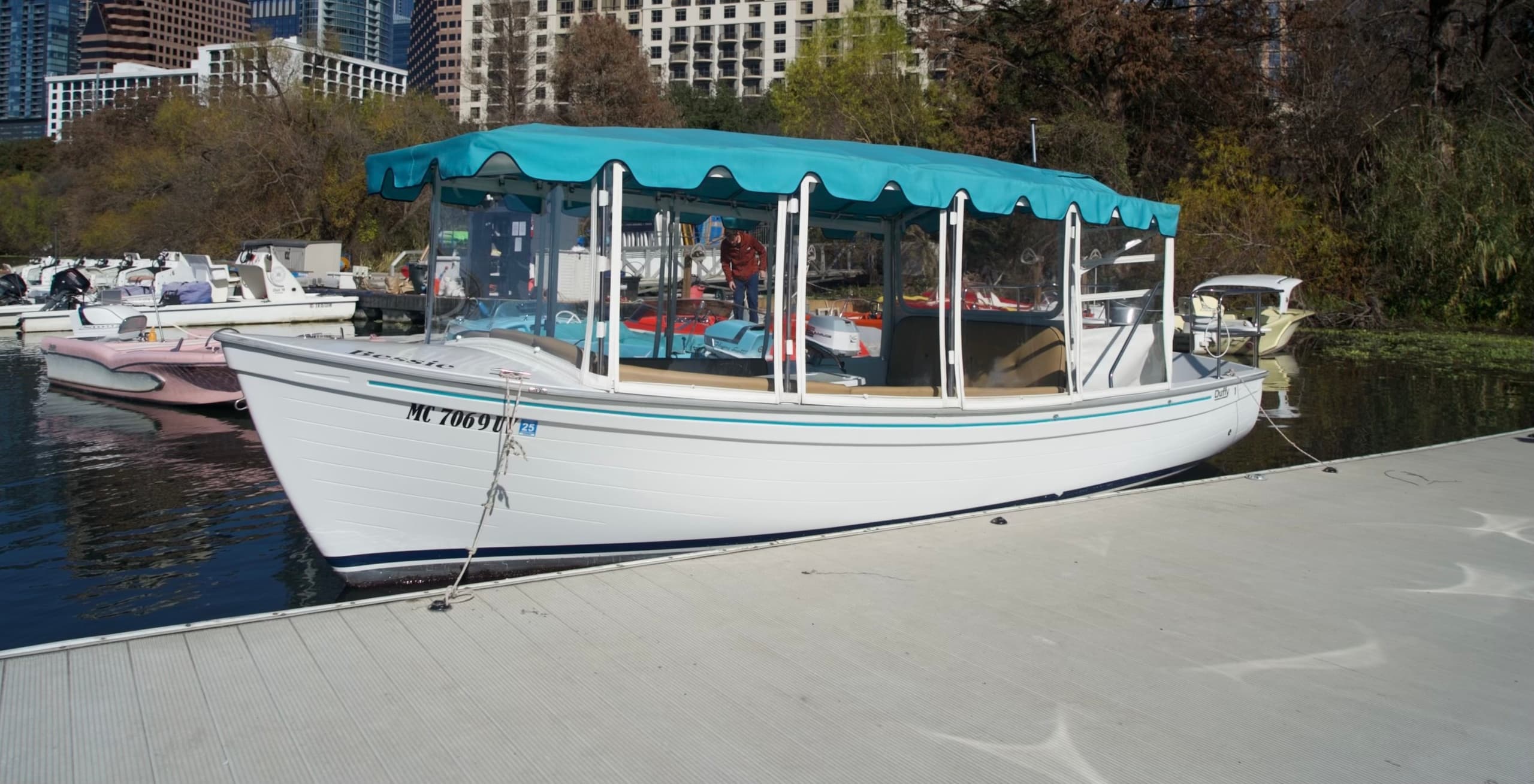 Cruise Austin’s Waters on Bessie, the 21' Duffy Sun Cruiser