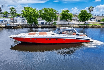 Miami Boat Charter on the 85ft Baia Panther — Floating Mat, Stateroom & Bay Swims