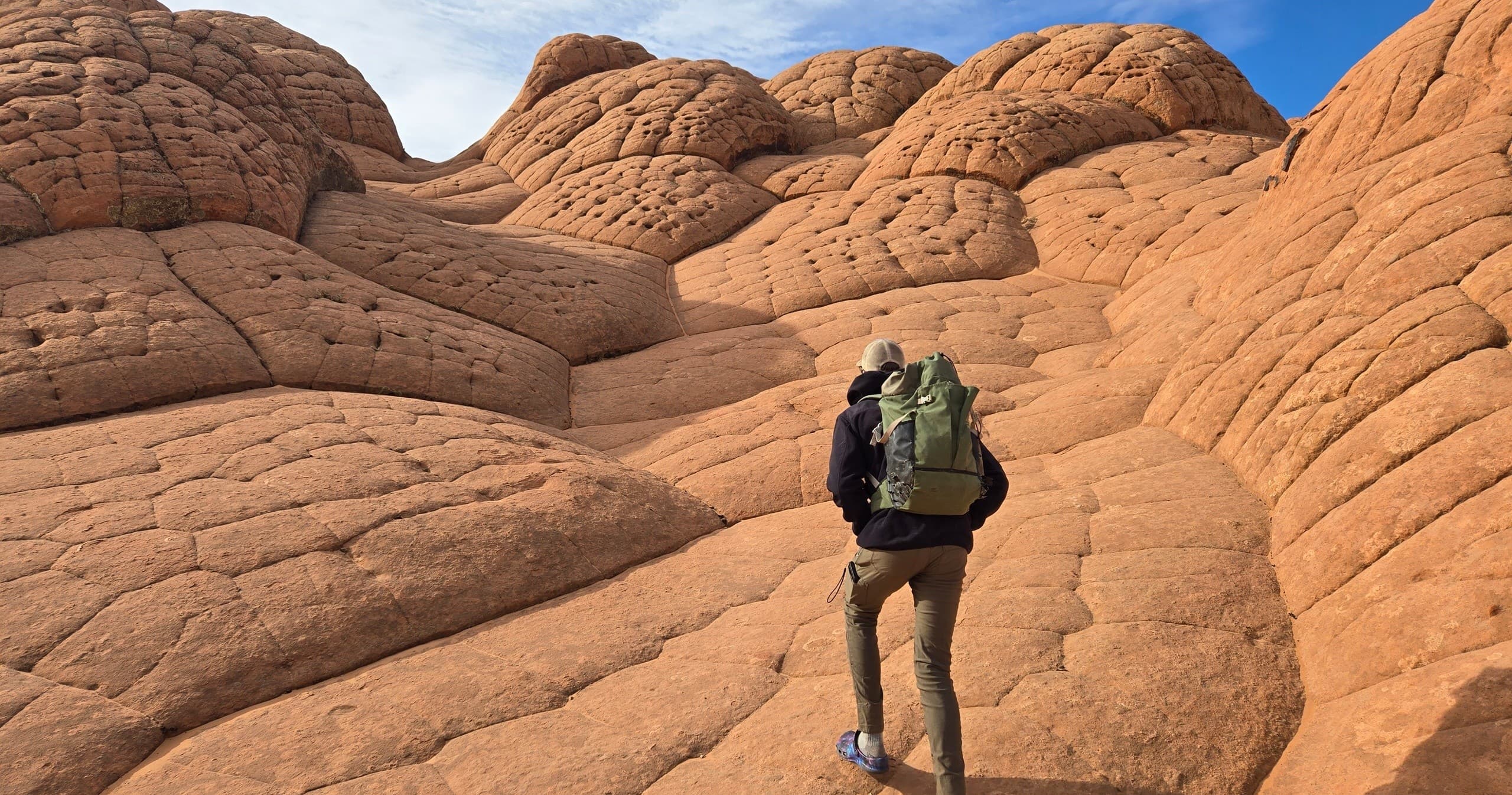 Hiking White Pocket Express in Vermilion Cliffs, Utah