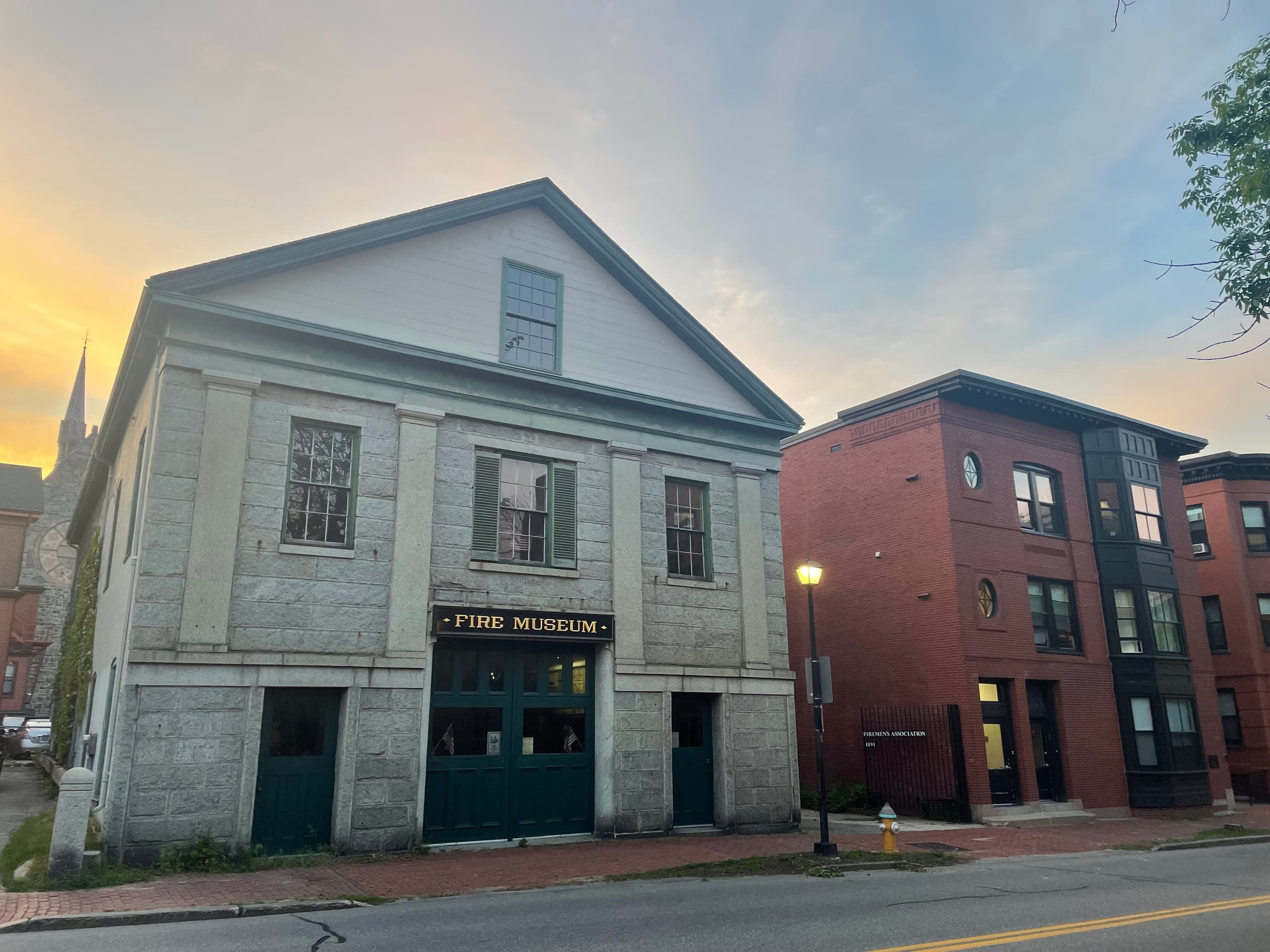 Historic brick building exterior on outdoor history walking tour
