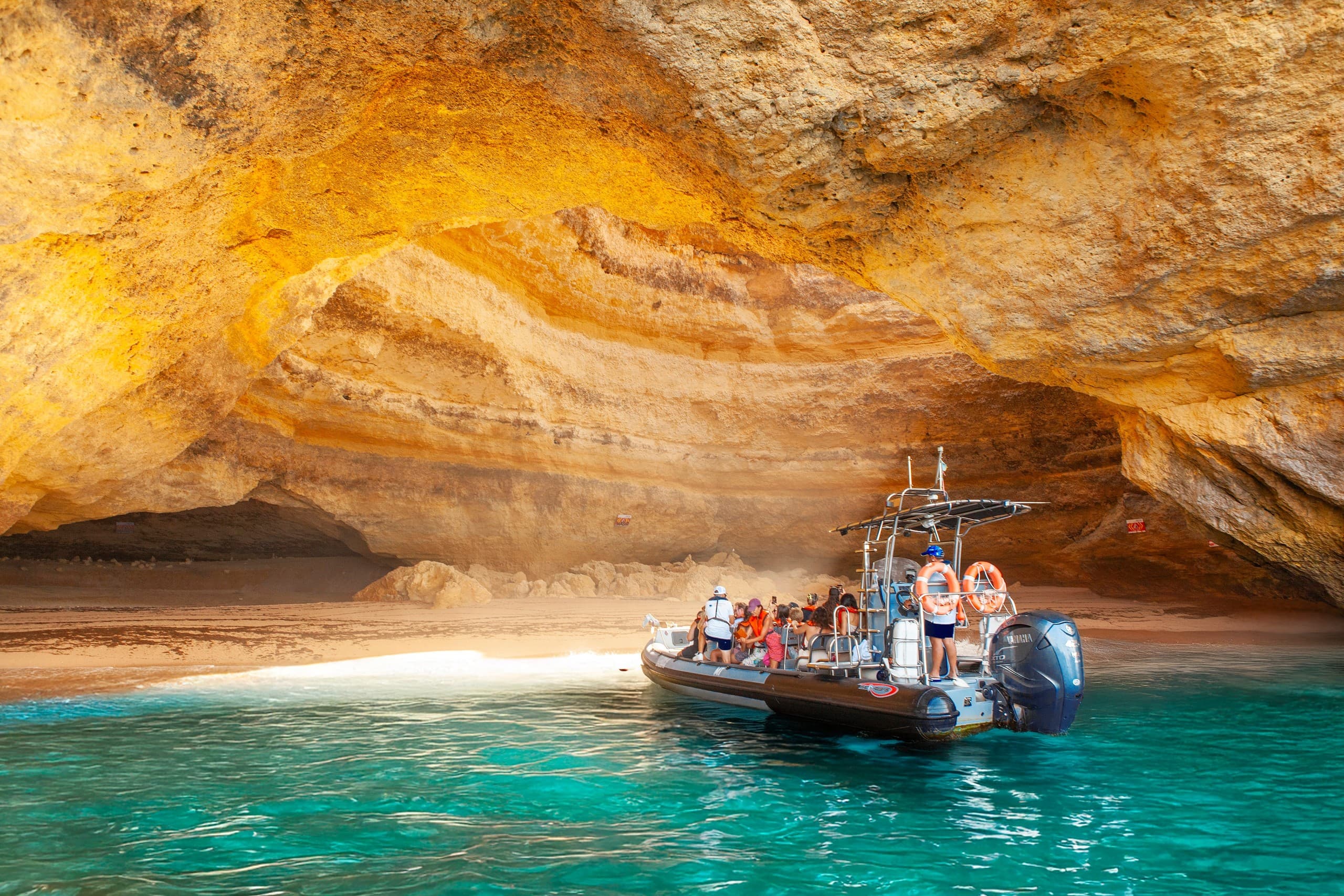 Benagil Sea Cave RIB Cruise from Portimão — Cliffs, Caves & Sunset Dolphins