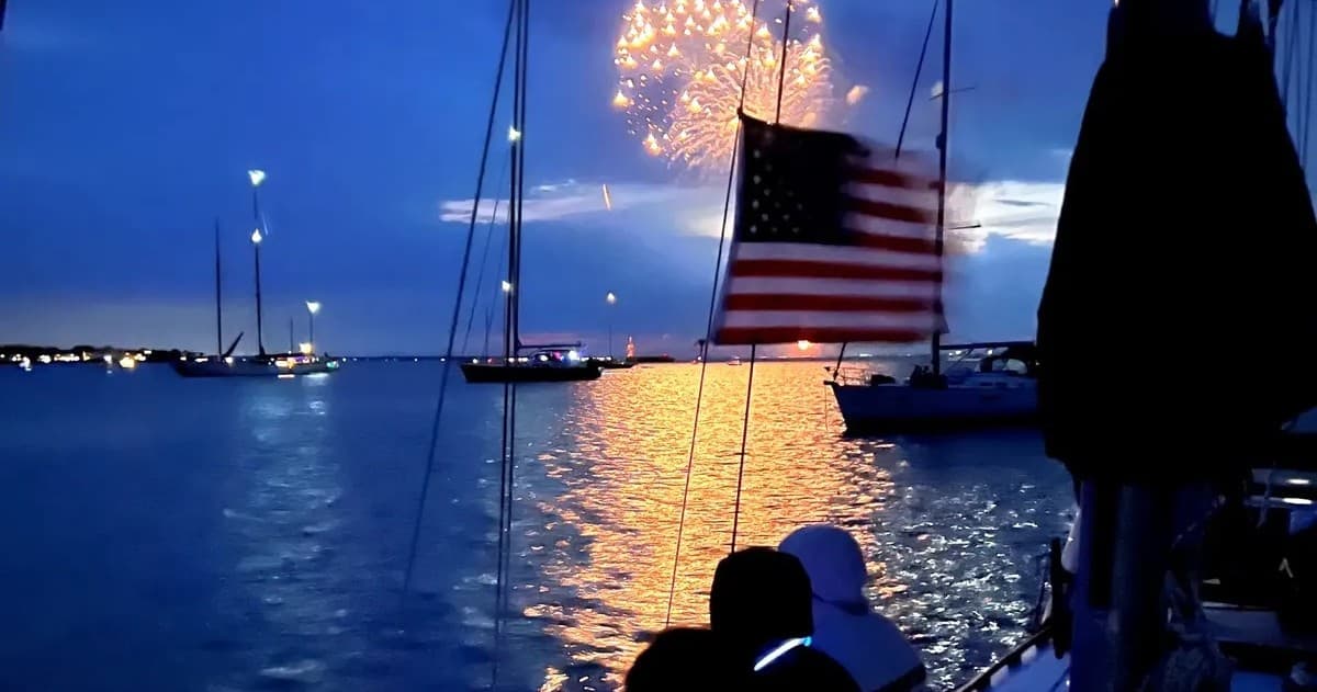 Martha's Vineyard Fourth of July Sail: Front-Row Fireworks from Vineyard Haven to Edgartown