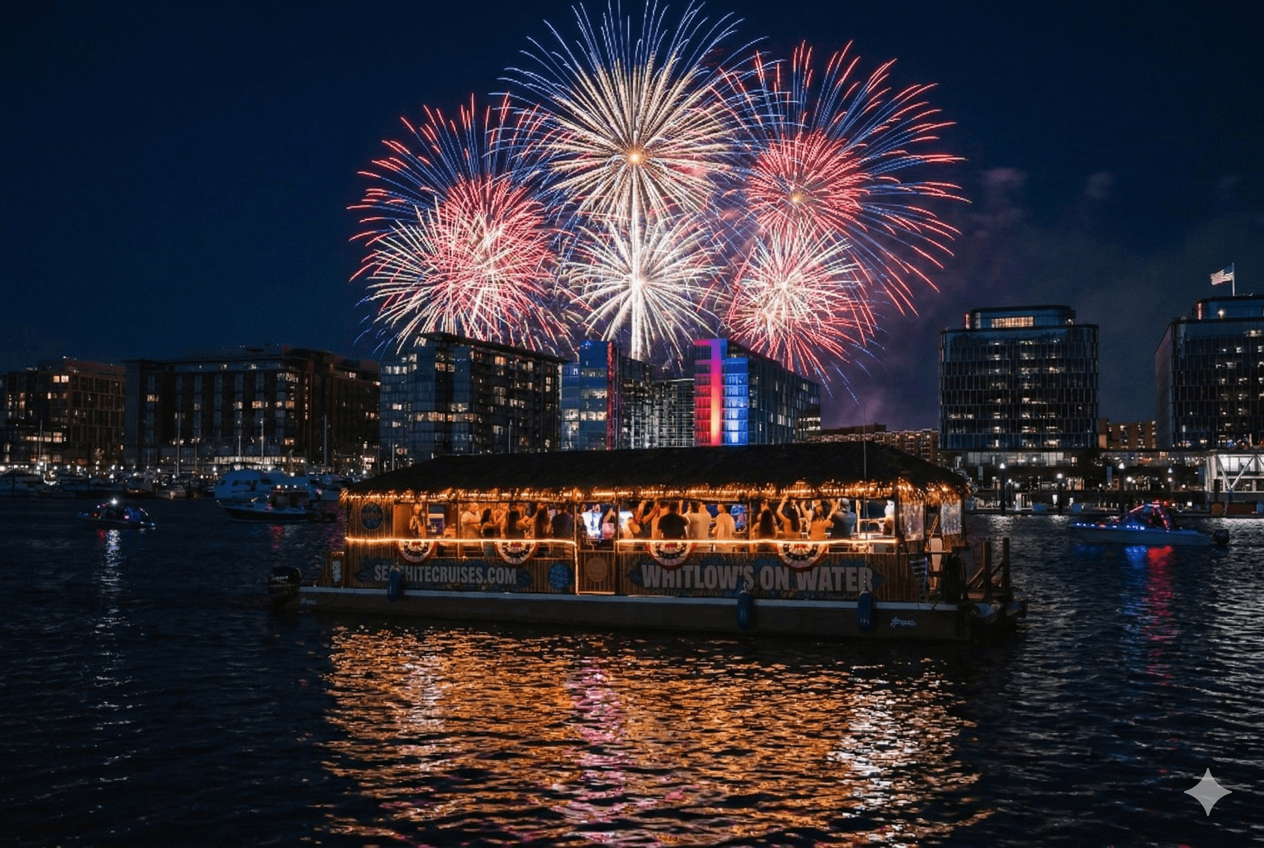Front-Row Fireworks: Private July 4th Cruise on Whitlow’s on Water