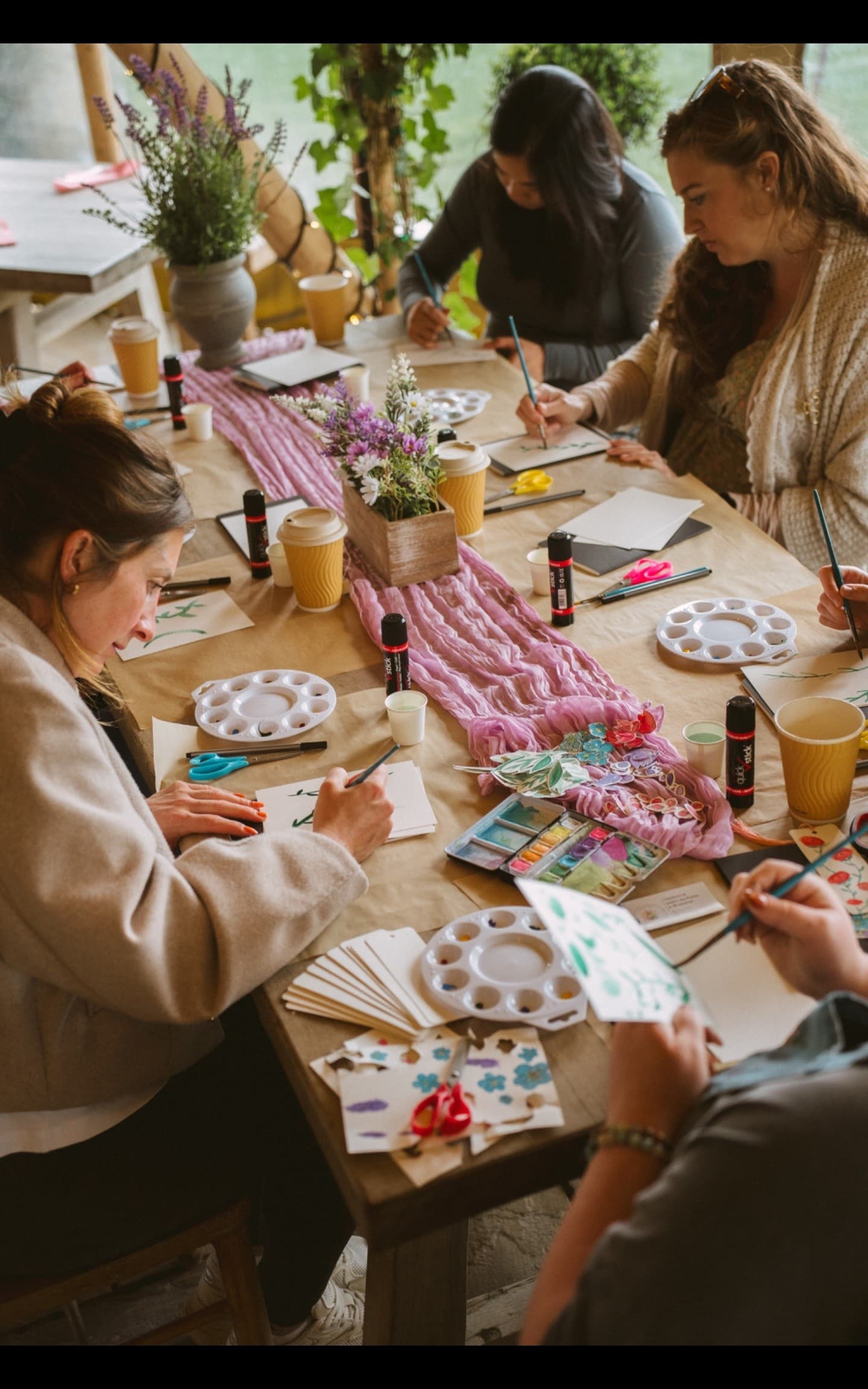 Brush, Bloom & Calm: Watercolour and Fine Line Flower Collage Workshop in Cheltenham