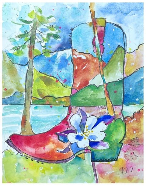Sip, Paint, and Buffalo Days: Western Watercolor Workshop in Grand Lake, CO photo 1