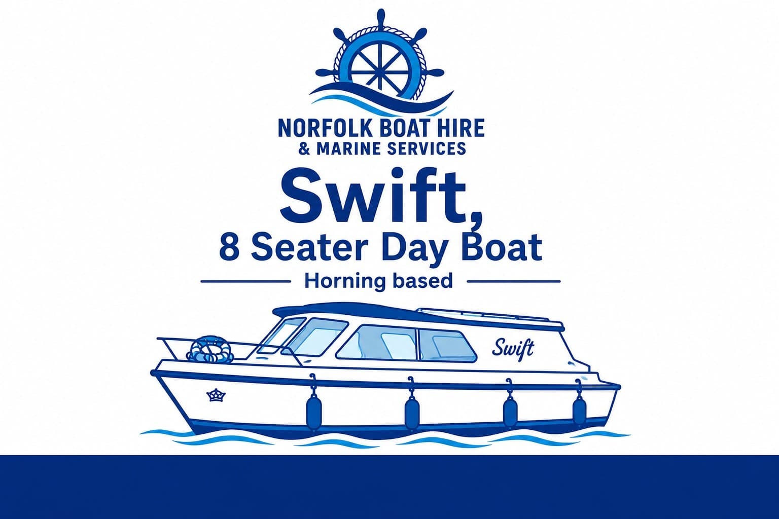 Self-Drive Swift Picnic Boat on the River Bure - Pet-Friendly Norfolk Broads Hire