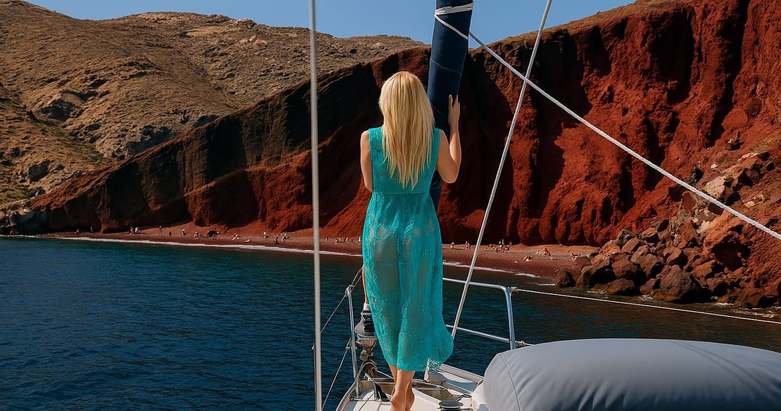 Morning Private Sailing Cruise with VIP Santorini Sailing