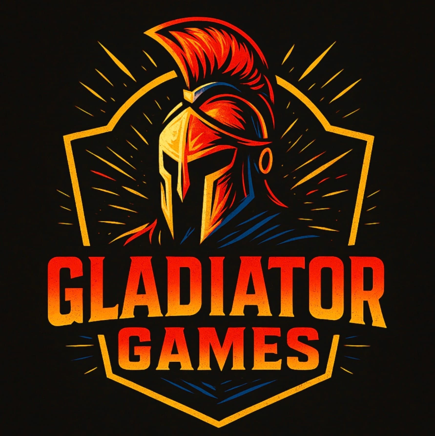 Gladiator Games event logo evoking combat-themed outdoor activities