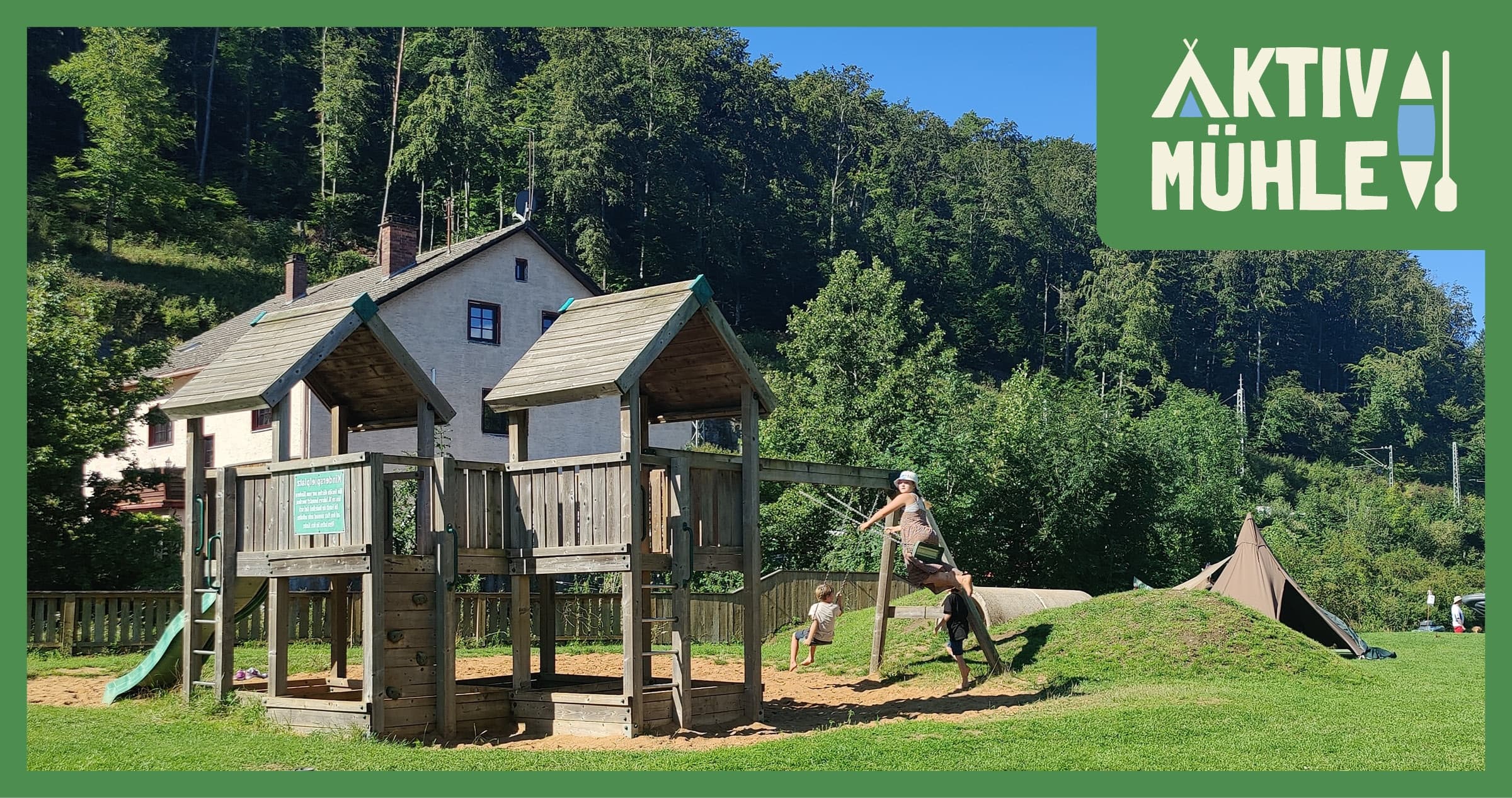 Island Camping on the Altmühl: 5 Nights at INSEL CAMP (Aktiv Mühle)