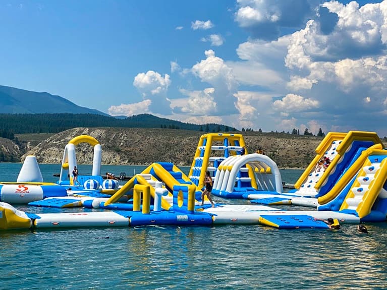 Waterpark Fun at Sunshine Houseboats & Marina, Lake Koocanusa