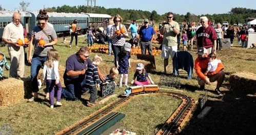 Family Fun on the Pumpkin Patch Express Train Ride in Winnsboro, SC