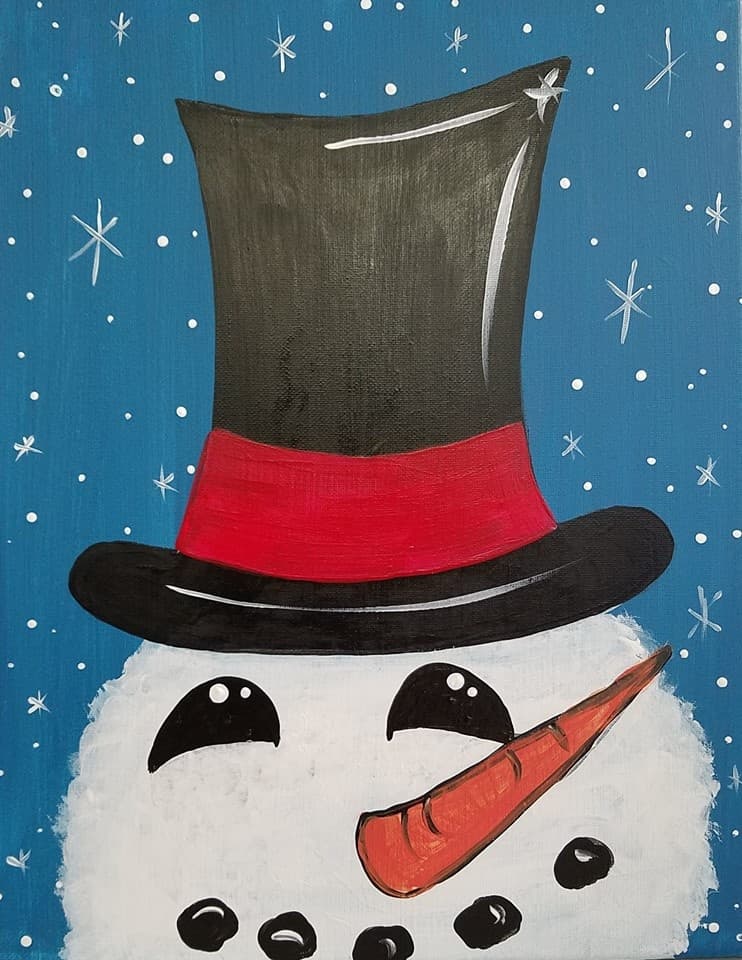 Paint & Sip for ALL AGES: Snowman Canvas Workshop Near Altoona