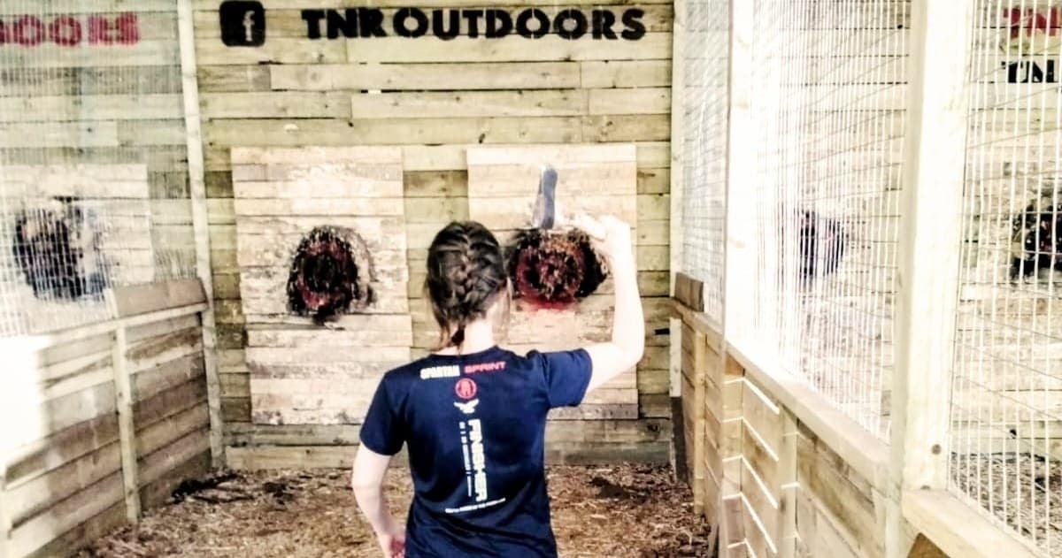 Axe Throwing at TNR Outdoors in Llangollen