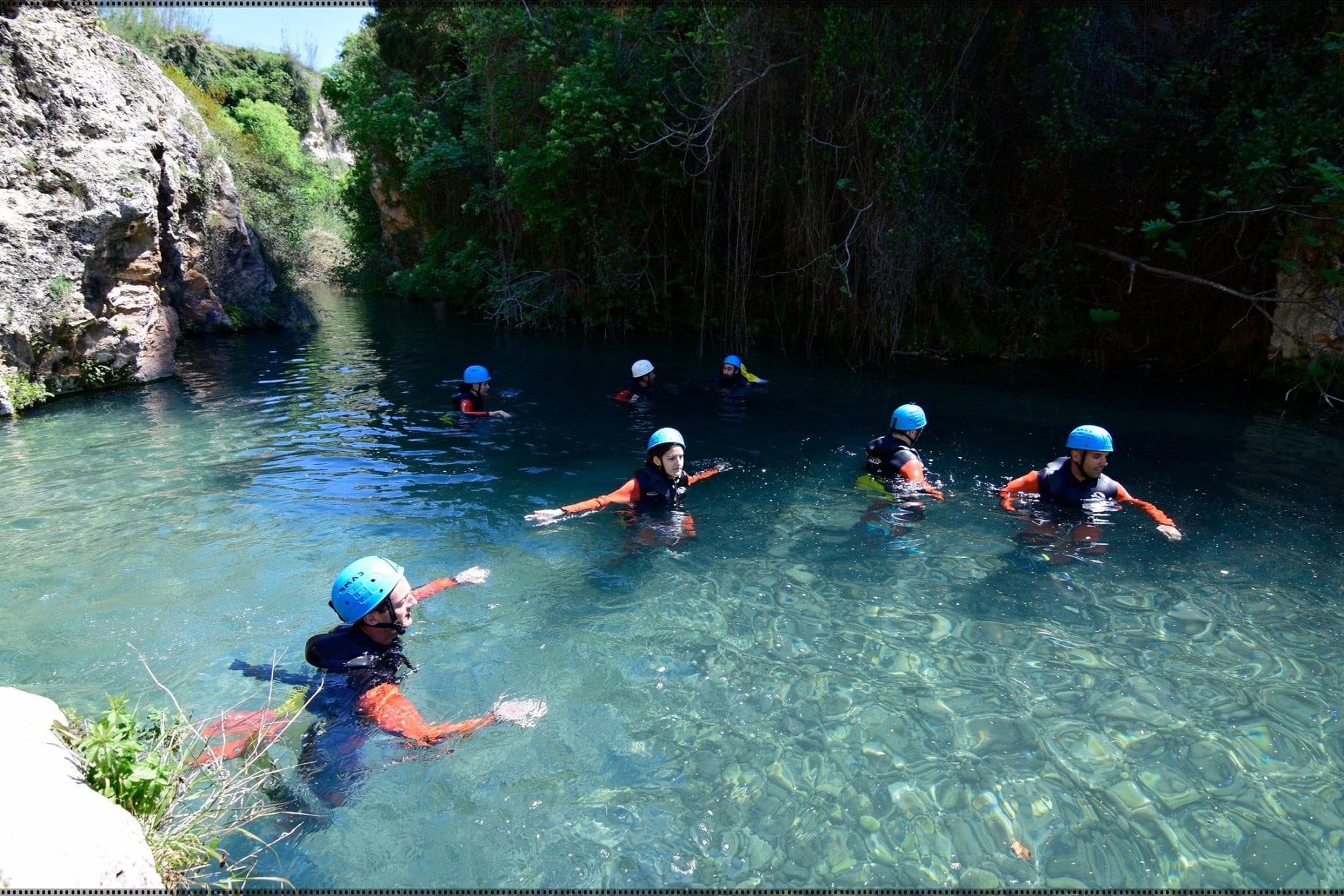 River Trekking at Gorgo de la Escalera: Caves, Slides & 6m Jumps Near Anna, Spain