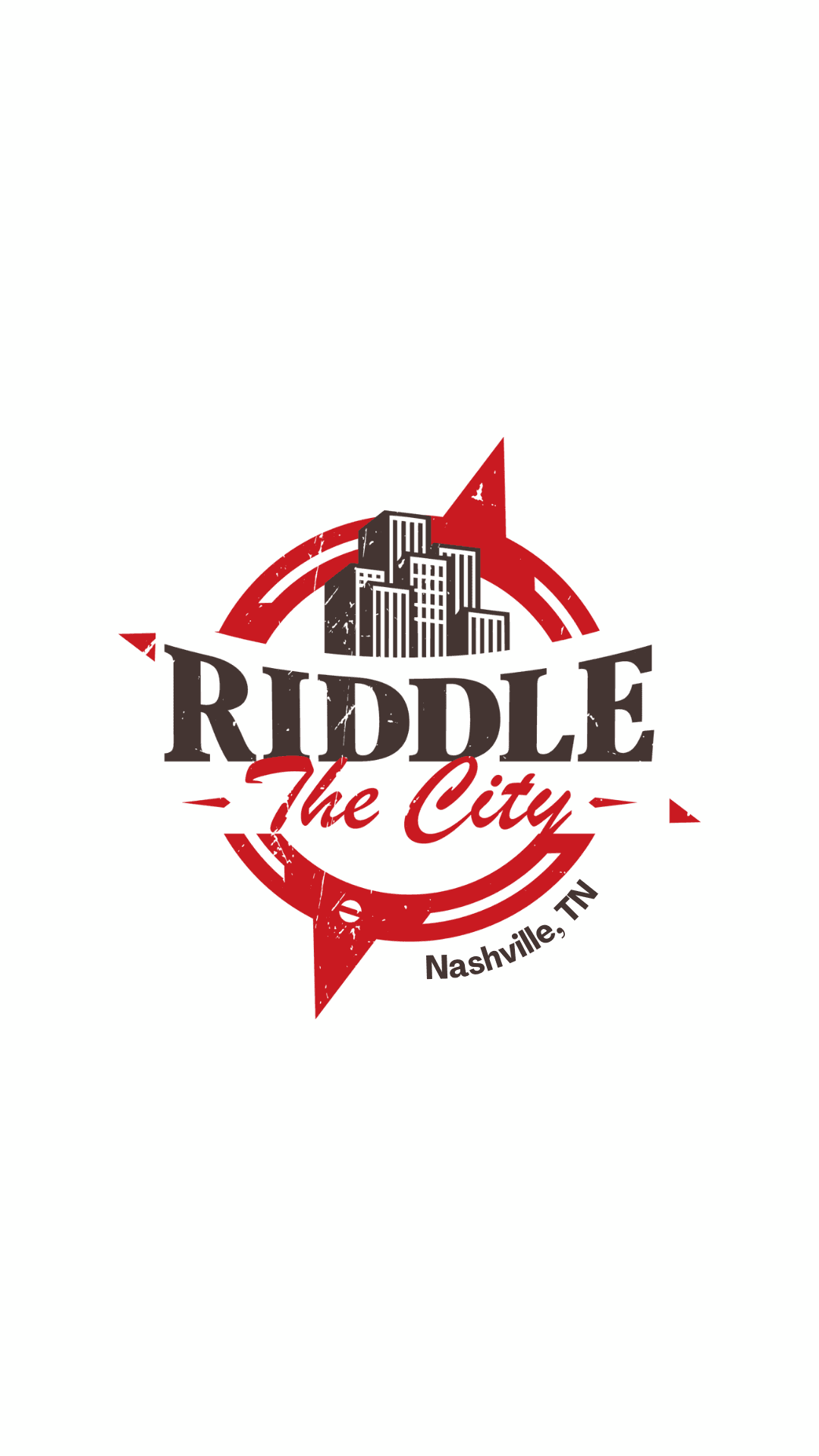 Urban scavenger hunt logo for Nashville city puzzles experience