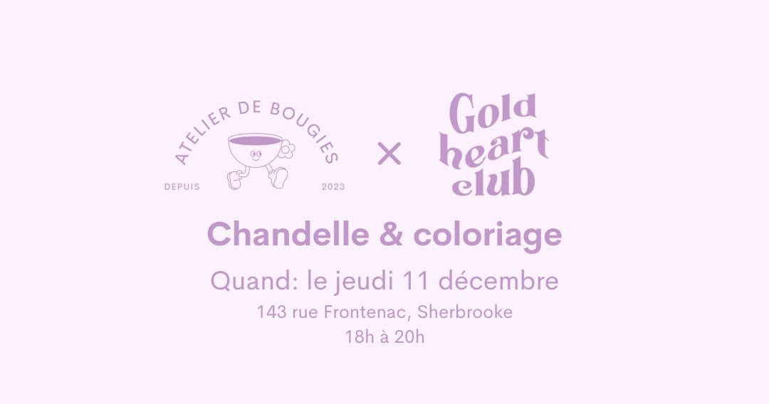 Sherbrooke Scented Candle Workshop & Guided Coloring — Create Your Own Keepsake
