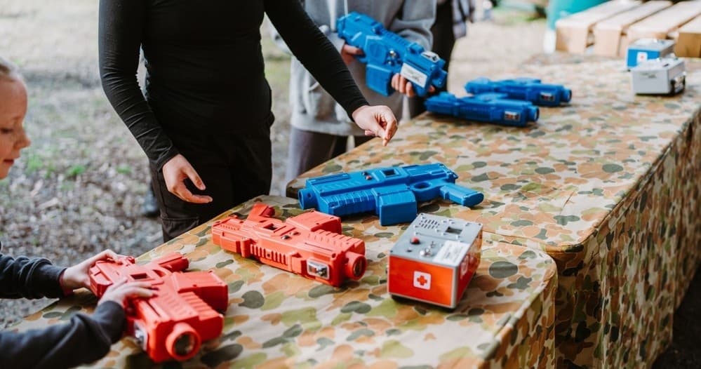 Laser Tag Action at Salamander Bay with LASER TAG 4 HIRE
