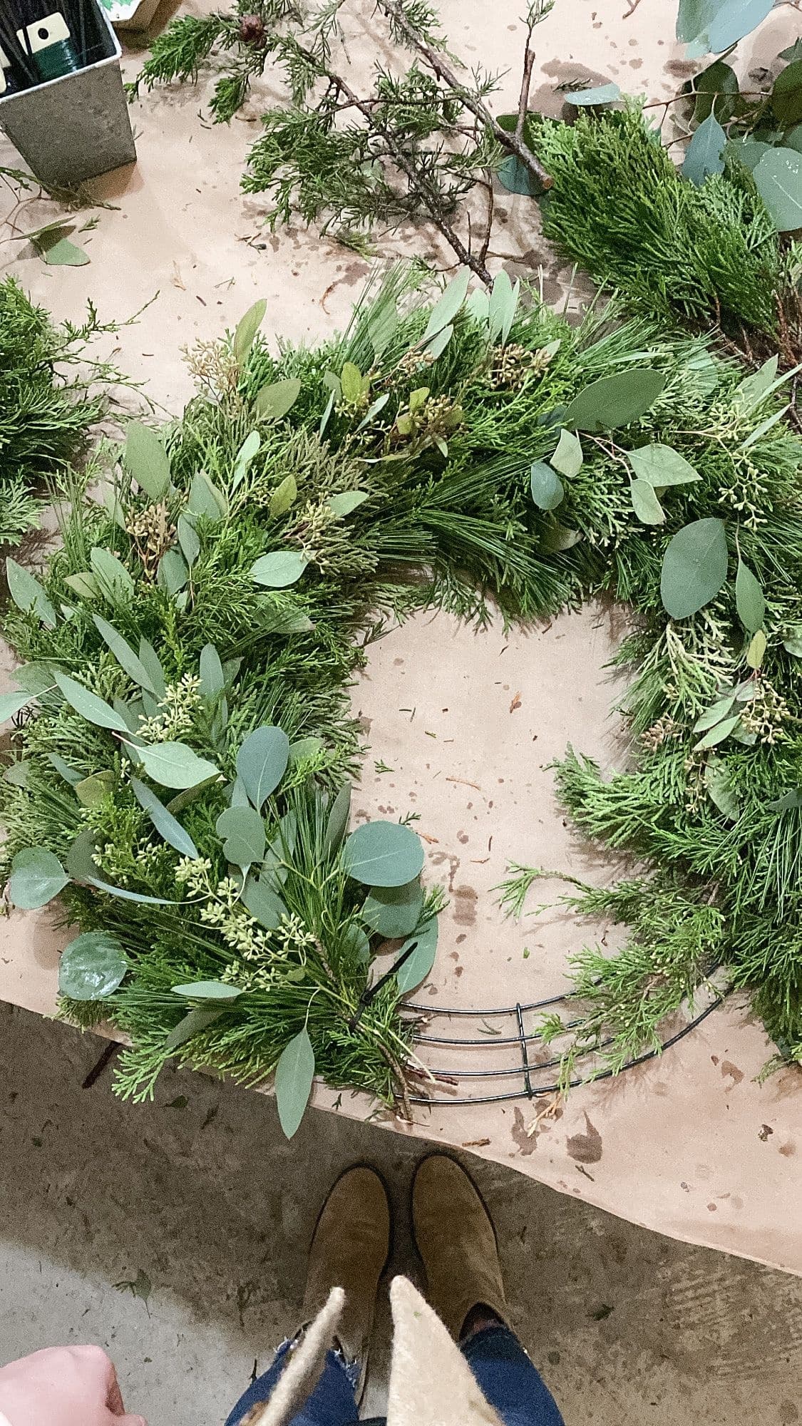 Hands-On Holiday Wreath Workshop in Greenville — Live Wreath Making