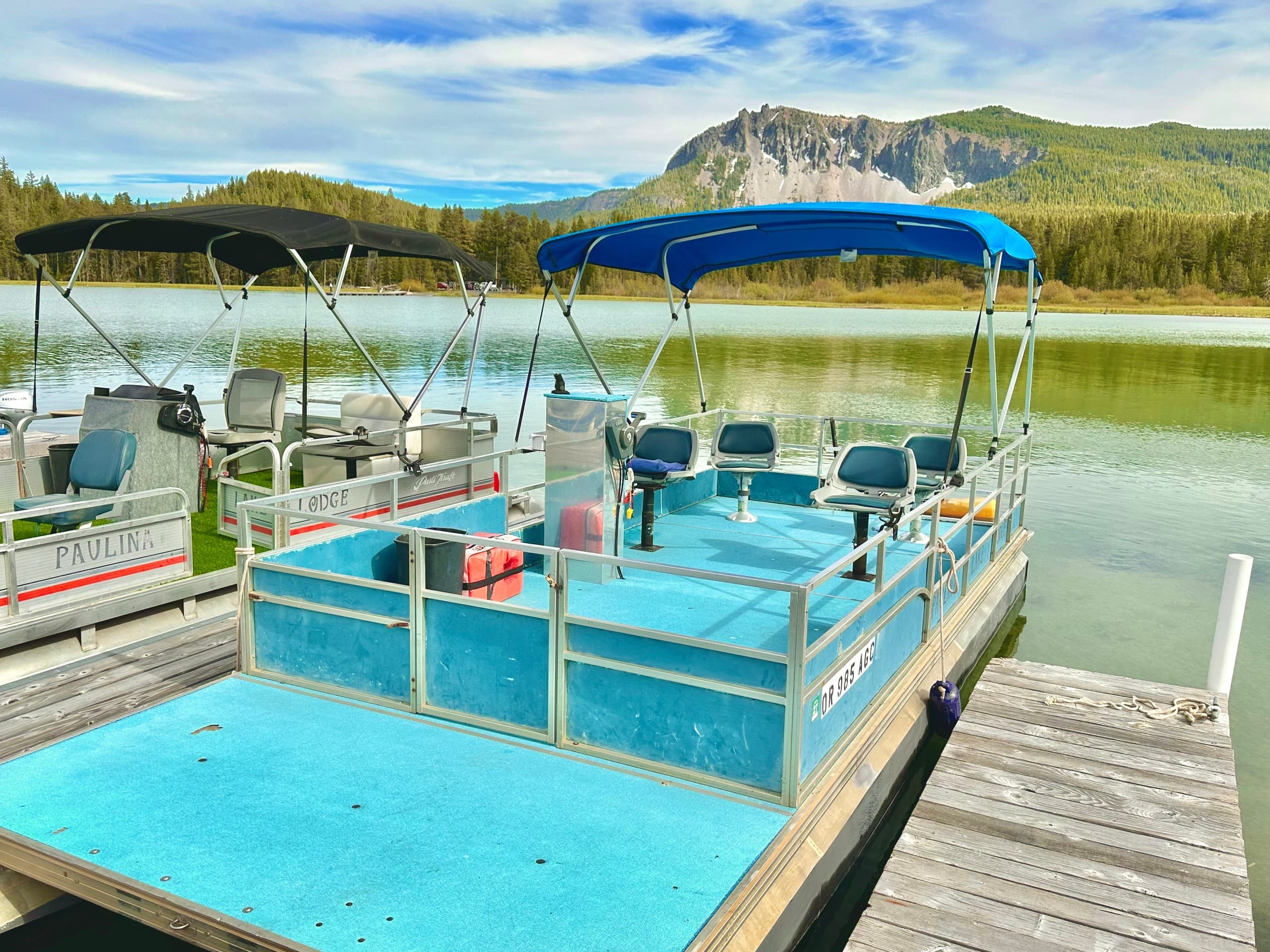 Cruise La Pine Lakes with Patio Boat #4: Half & Full-Day Pontoon Rentals photo 1