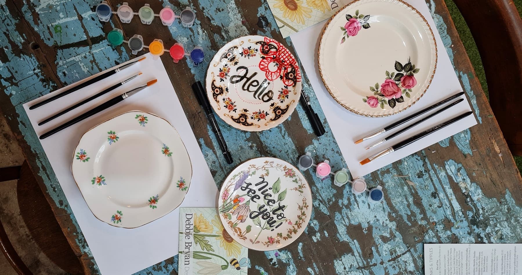 Plate Painting Crafternoon at Debbie Bryan, Nottingham