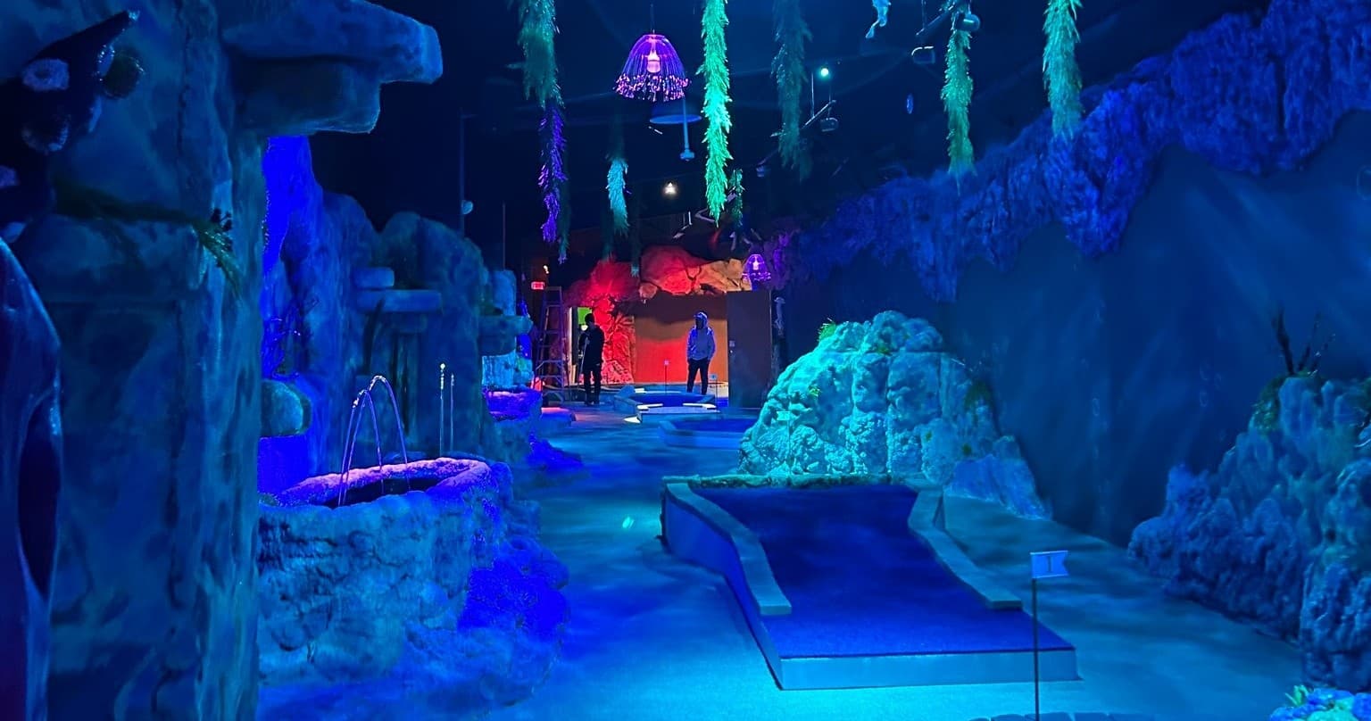 Galactic Mini Golf at Space Race Adventures in Pigeon Forge