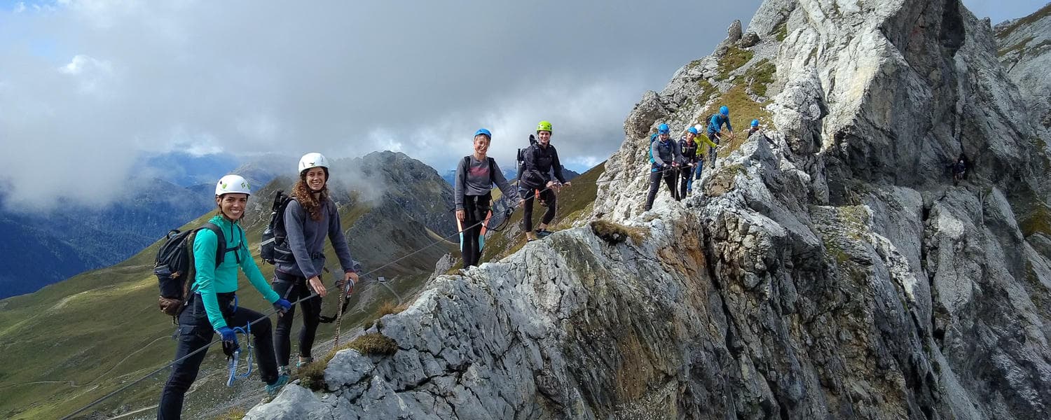Ferrata Bepi Zac with Giovanni Orlando in Passo San Pellegrino