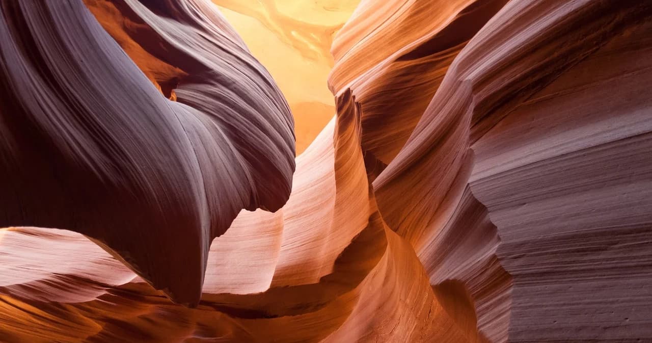 Slot canyon walls in Arizona showcasing hiking and exploration
