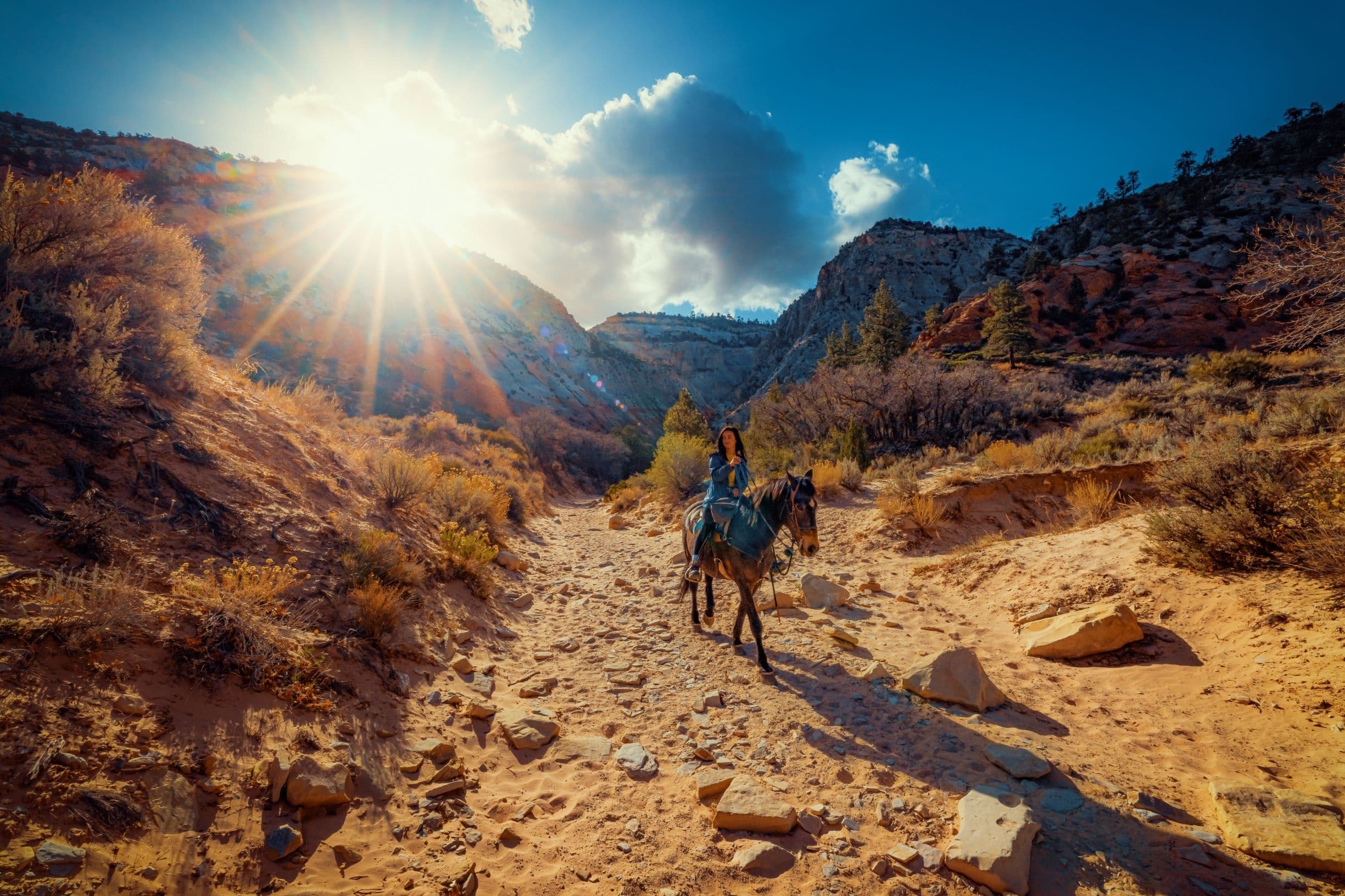White Sands Sunset Horseback Ride in Orderville, Utah