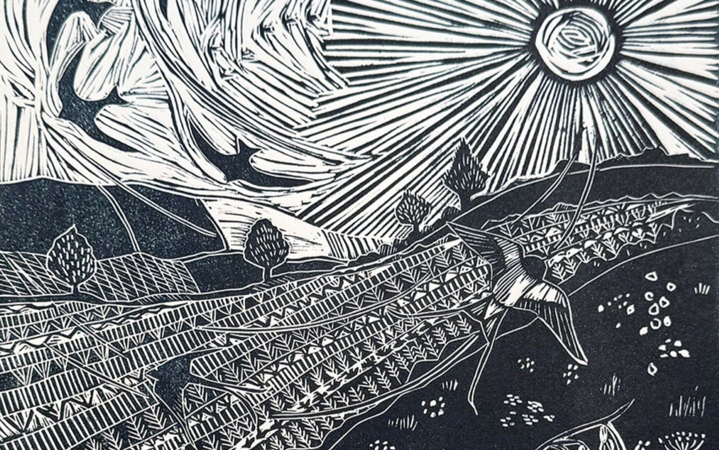 Print the Sky: Lino Workshop at Ampleforth Abbey Inspired by Swifts and House Martins