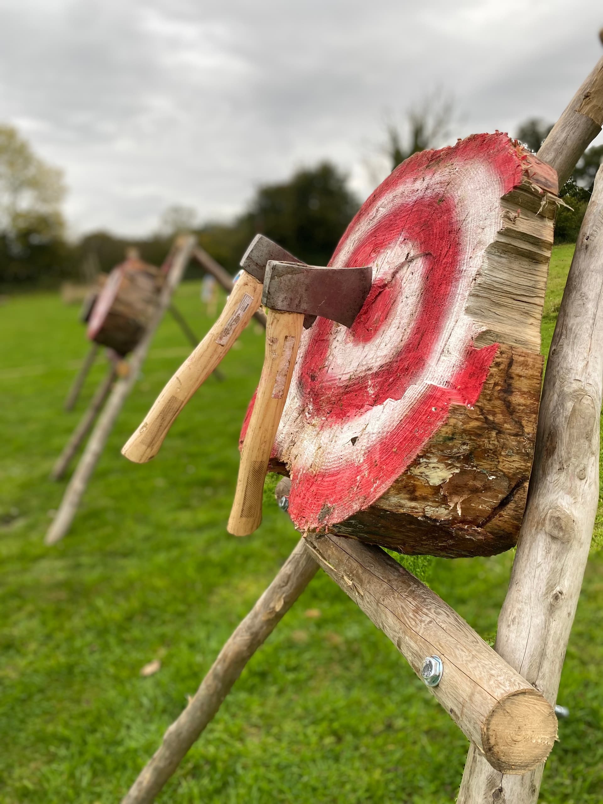 Axe Throwing at Bush Experiences UK in Thetford