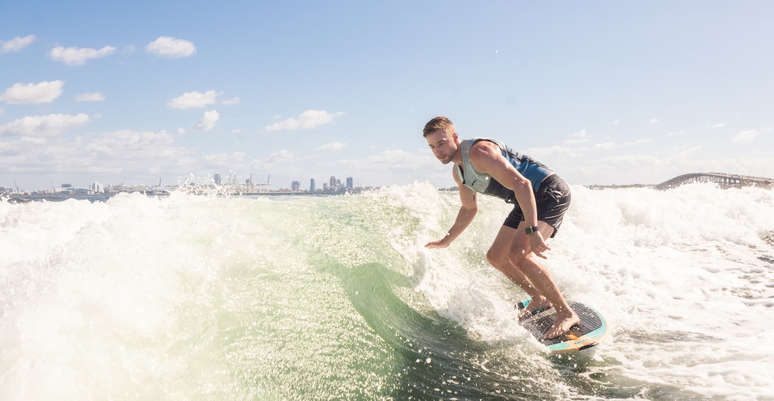 Wakesurf & Biscayne Cruise from Regatta Grove: Surf, Swim and Miami Skyline Views photo 4