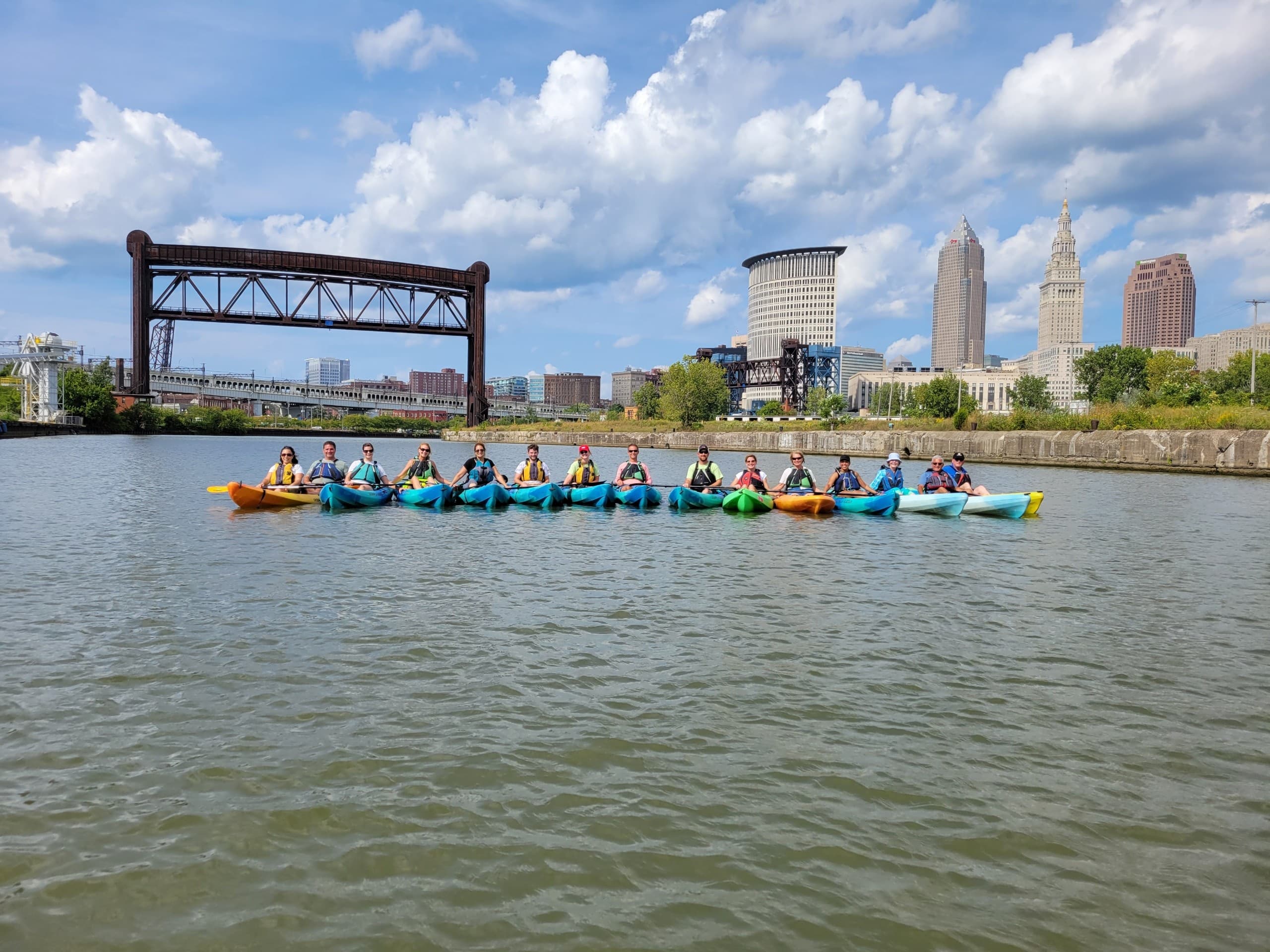 Corporate Urban Kayaking Adventure in Cleveland, Ohio