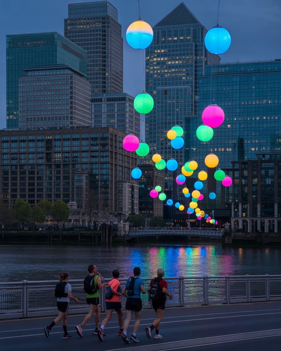 Canary Wharf Winter Lights Festival 5k: Evening Run Through London's Illuminated Docklands photo 2