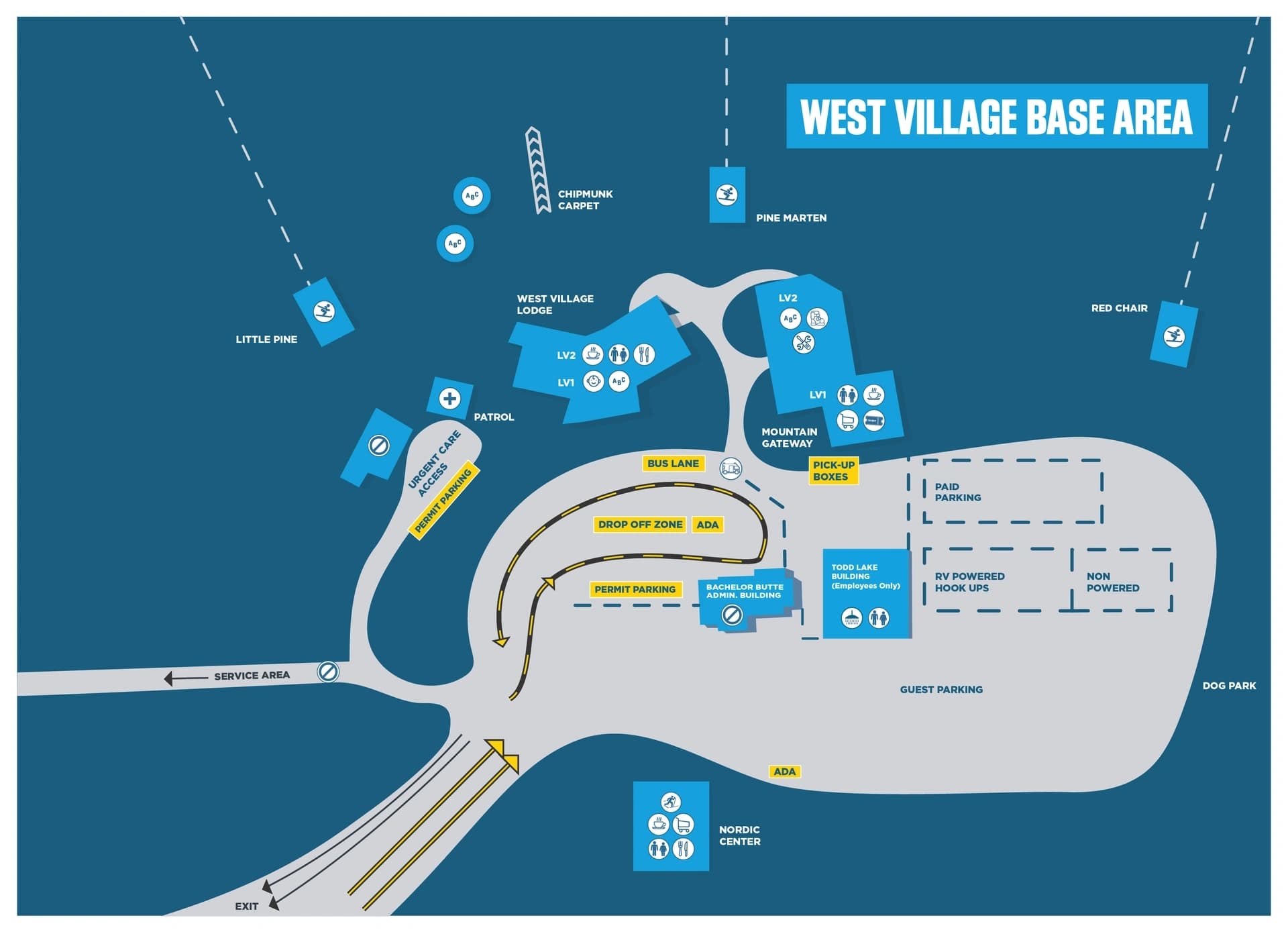 Premium West Village Parking at Mt. Bachelor, Bend