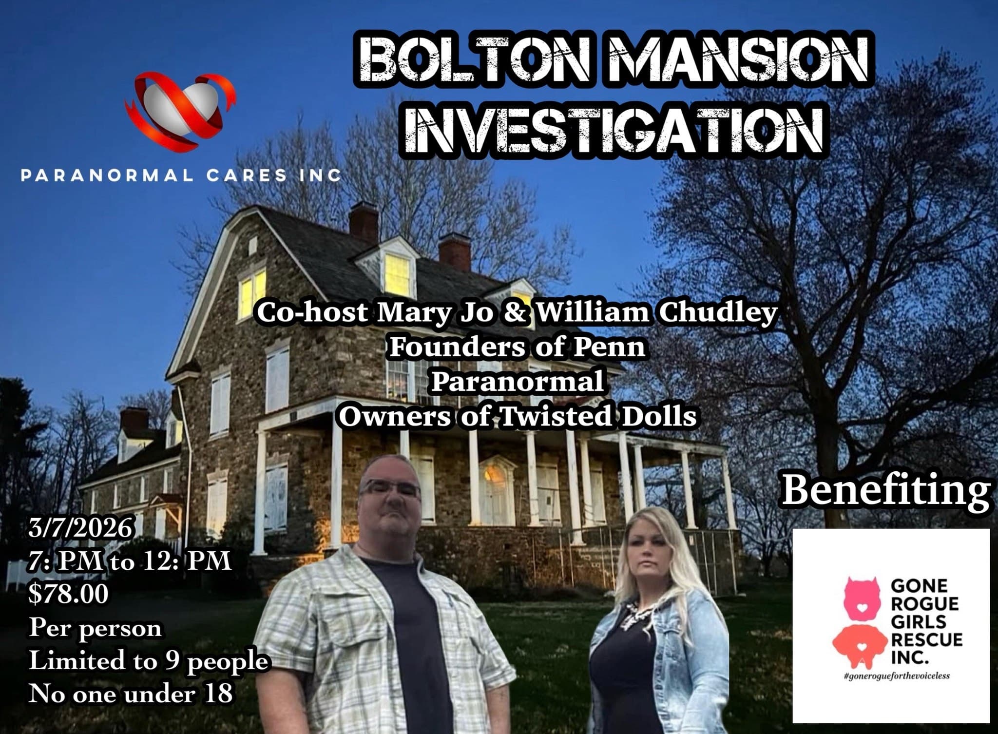 Ghost Hunt at Bolton Mansion: Night Investigation in Levittown PA