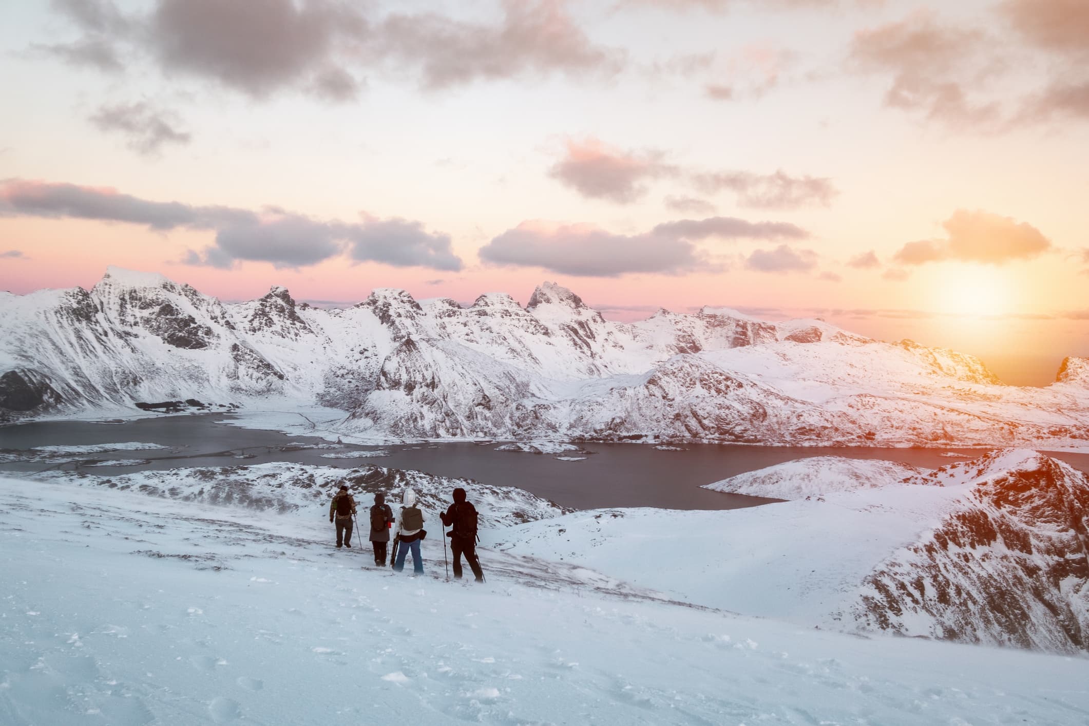Winter Snowshoeing in Lofoten with Saga Adventures