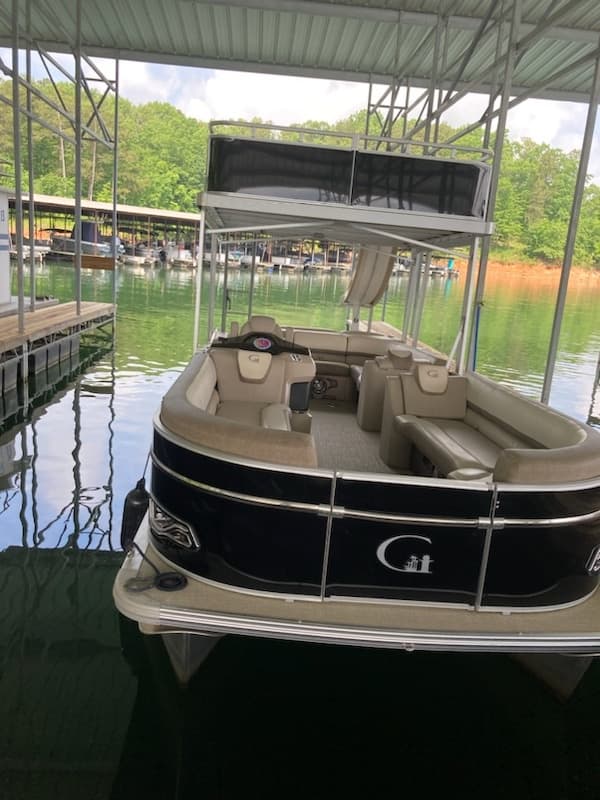 Enjoy the 25' Pontoon with Slide at Carters Lake, GA