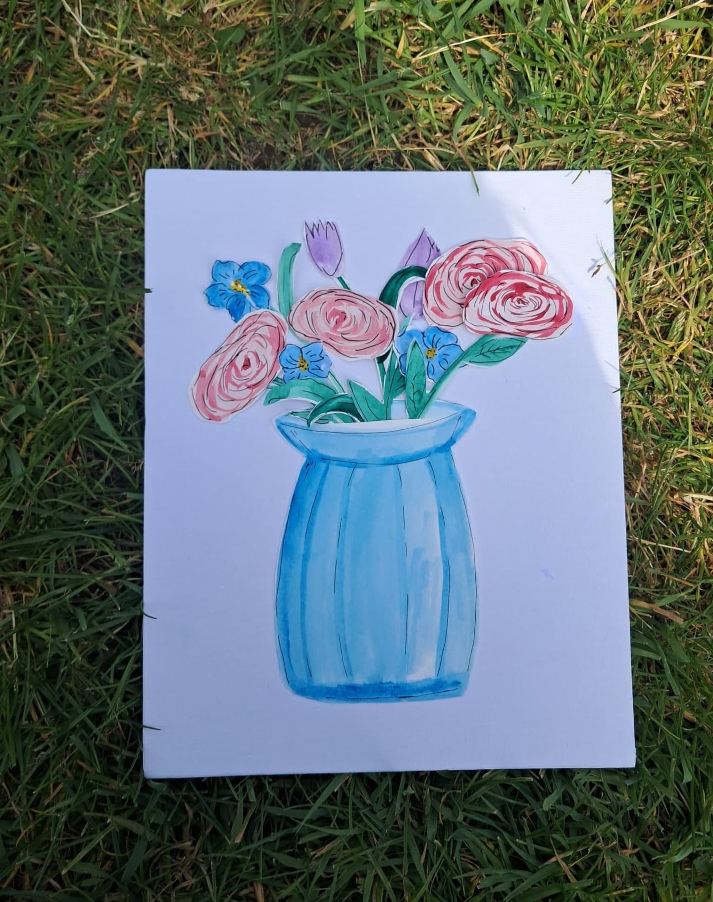 Brush, Bloom & Calm: Watercolour and Fine Line Flower Collage Workshop in Cheltenham photo 1