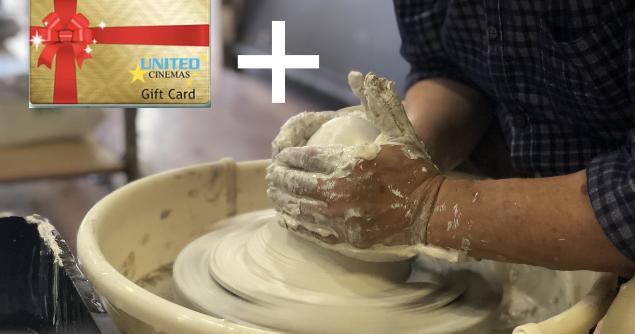 Artist centering clay on wheel hands-on pottery demonstration in studio