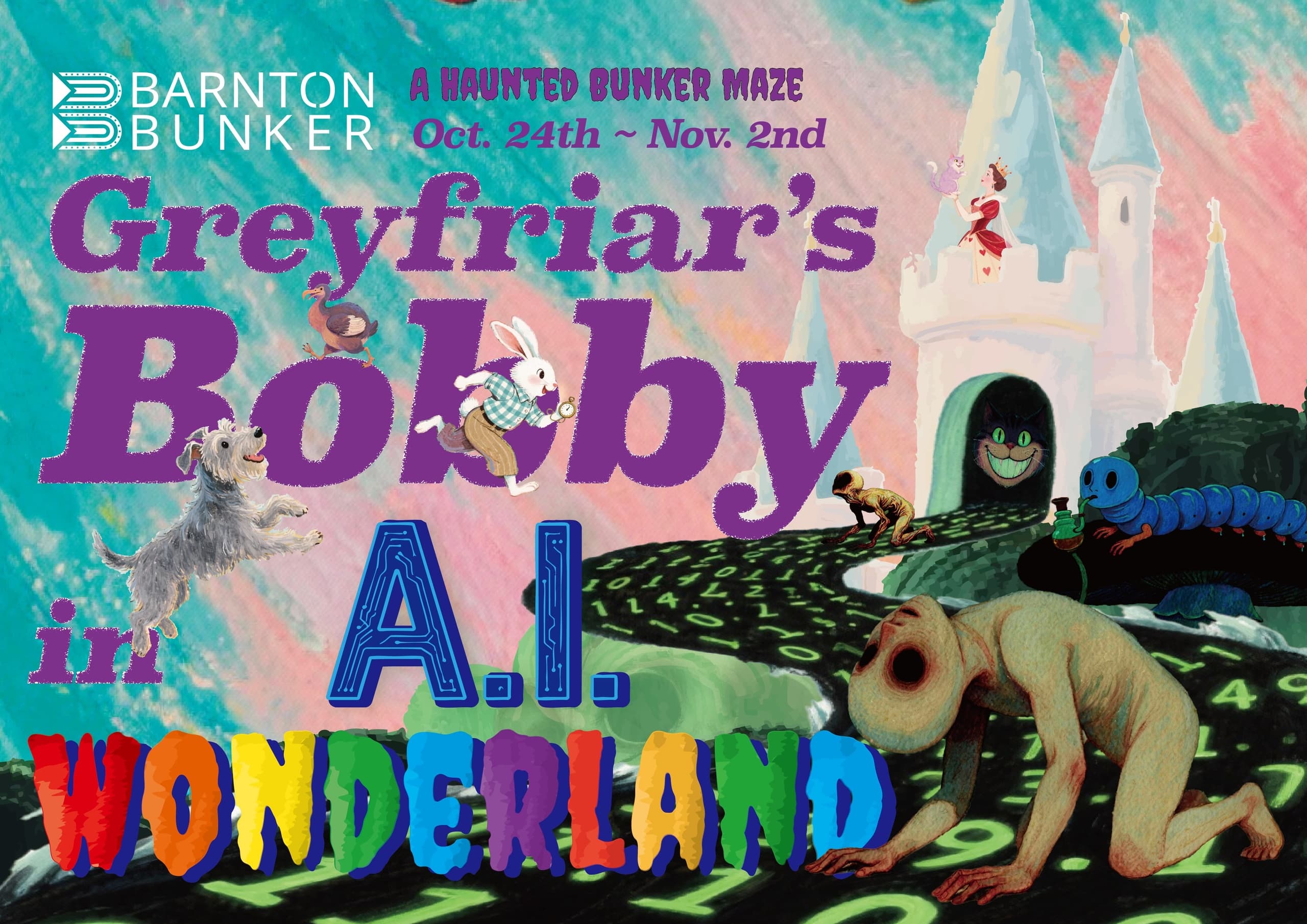 Explore Greyfriars Bobby in A.I. Wonderland: A Family-Friendly Halloween Experience at Barnton Bunker