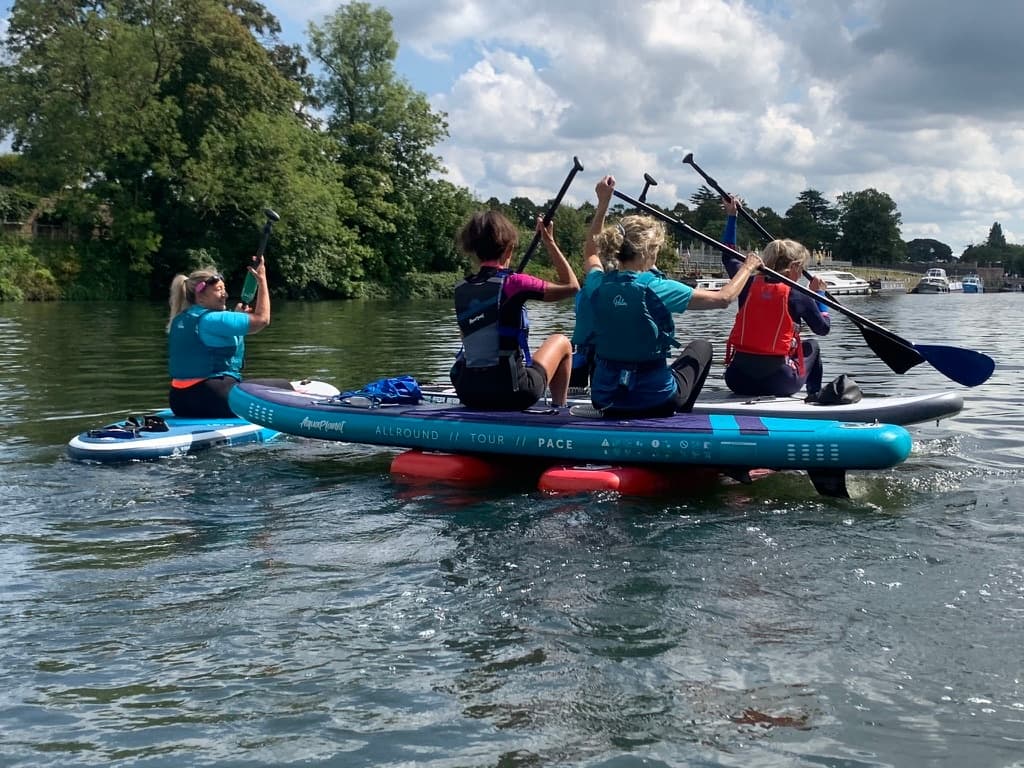 Hen Do SUP: Paddleboard Parties on the Non-Tidal Thames near Hampton Court