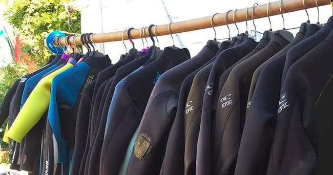 Men's Wetsuit Rentals at Live Water Surf Shop, Stinson Beach