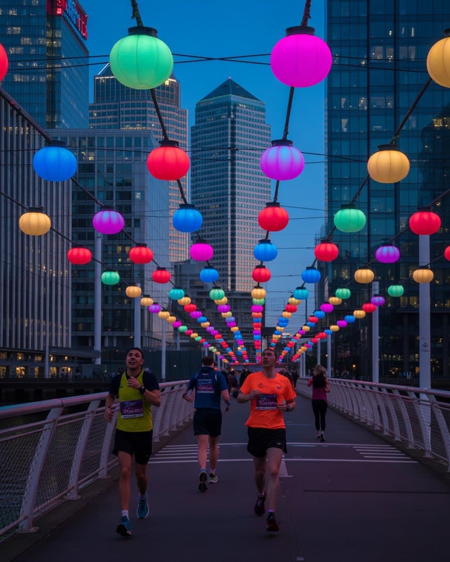 Canary Wharf Winter Lights Festival 5k: Evening Run Through London's Illuminated Docklands photo 1